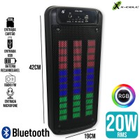 Caixa de Som Bluetooth 20W RGB KTS-1753 X-Cell - Preta